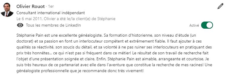 stephanie Pain -genealogiste professionnelle